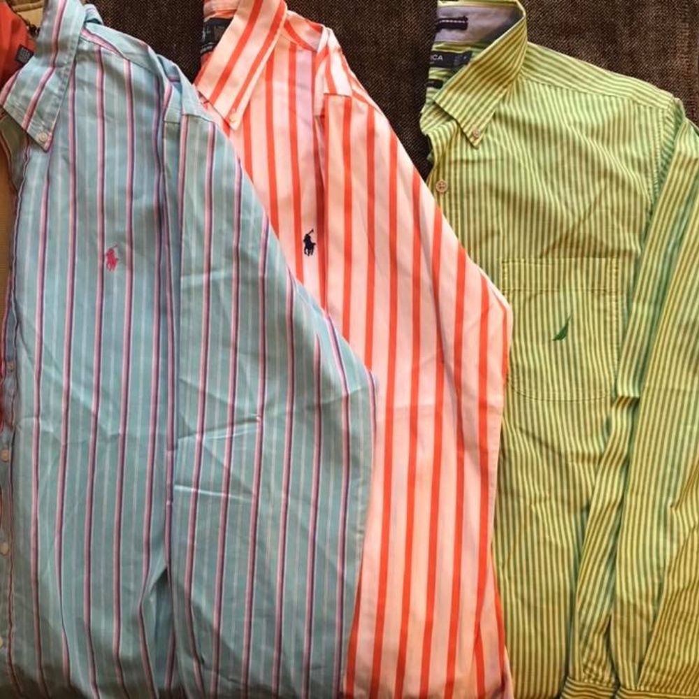 Lot of 3 men's shirts: Nautica & Ralph Lauren